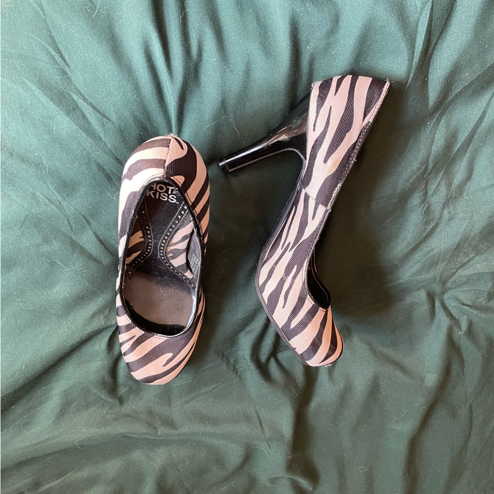 Zebra high heels